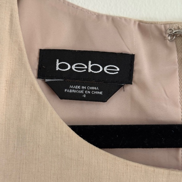 Bebe Linen Blend Dress–Size 4 - Picture 4 of 6